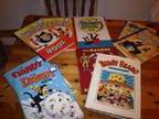 Beano,  dandy,  oor wullie and the broons anuals. I am....